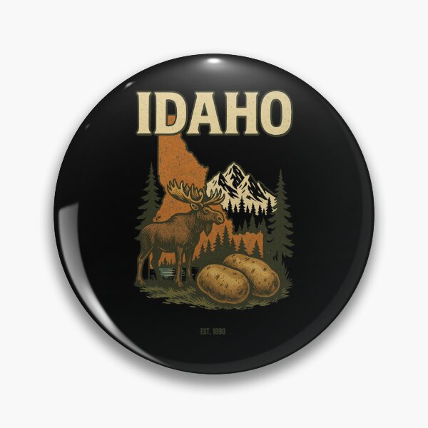 Item preview, Vintage Idaho Print– Rustic Mountain & Potato State Souvenir Tee designed and sold by Thehatinthecat.