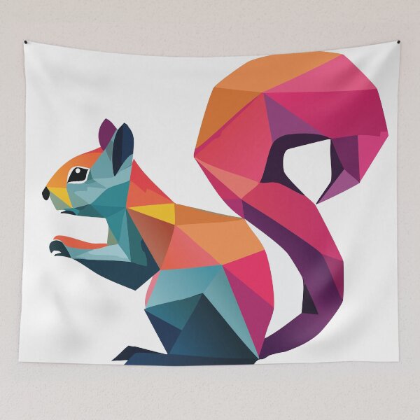 Item preview, Squirrel Geometric Pop Art designed and sold by Wild and Still Studio.