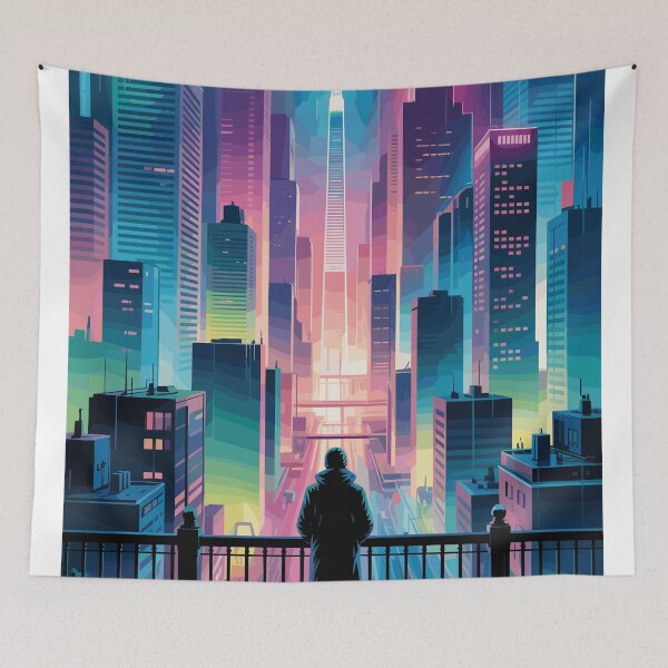 Item preview, Neon Skyline Dreams designed and sold by stmpdwrld.
