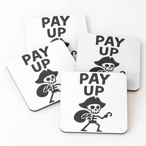 Item preview, Pay Up Pirate Skeleton – Funny Cartoon Skull Robber Design designed and sold by PitselehStudio.