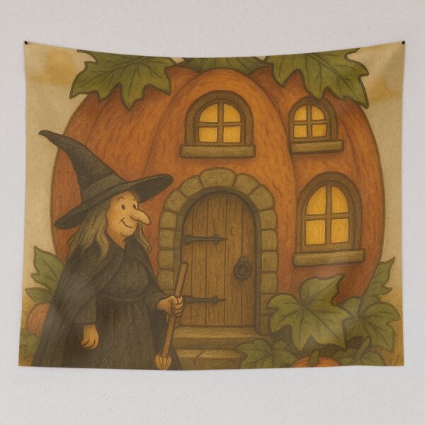 Item preview, the little witch, pumpkin witch's house designed and sold by Mauswohn.