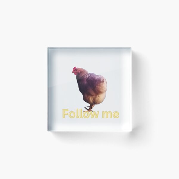 Item preview, Follow Me - cute hen, chicken message designed and sold by LadyMiloShop.