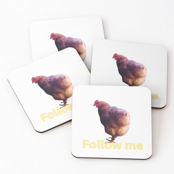 Item preview, Follow Me - cute hen, chicken message designed and sold by LadyMiloShop.