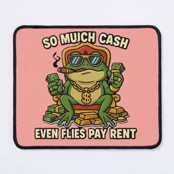 Item preview, Rich Frog Meme – So Much Cash Even Flies Pay Rent designed and sold by OxiSkor.