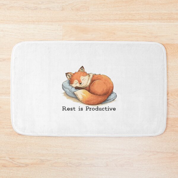Item preview, Motivation Meme - Rest is Productive Sleeping Fox designed and sold by hamishby.