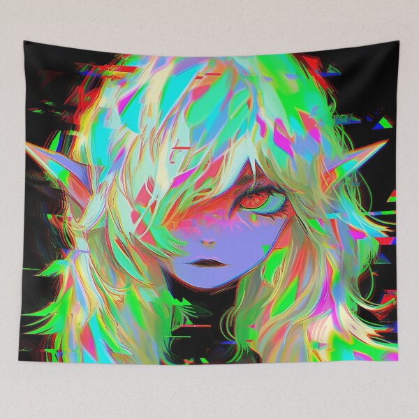 Item preview, Glitchcore Anime Elf Aesthetic designed and sold by bubblegoth.