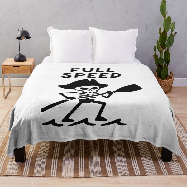 Item preview, Full Speed Pirate Skeleton – Cartoon Skull Rowing Illustration designed and sold by PitselehStudio.