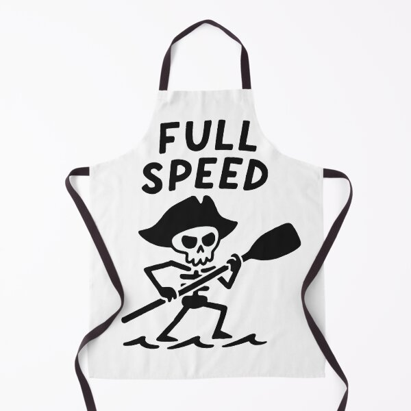 Item preview, Full Speed Pirate Skeleton – Cartoon Skull Rowing Illustration designed and sold by PitselehStudio.
