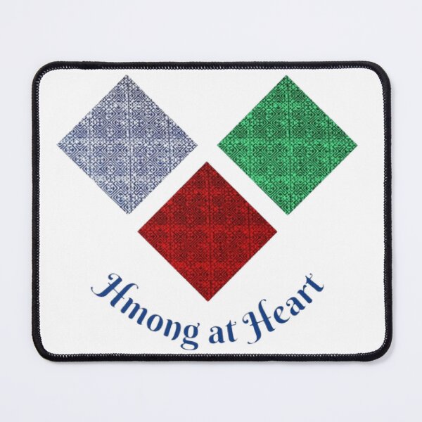 Item preview, Hmong at Heart – Indigo Tribal Pattern Love Design designed and sold by PimTribe.