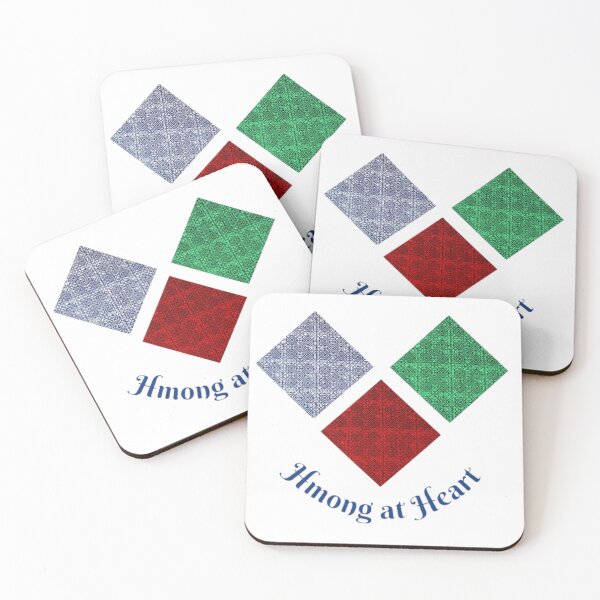 Item preview, Hmong at Heart – Indigo Tribal Pattern Love Design designed and sold by PimTribe.