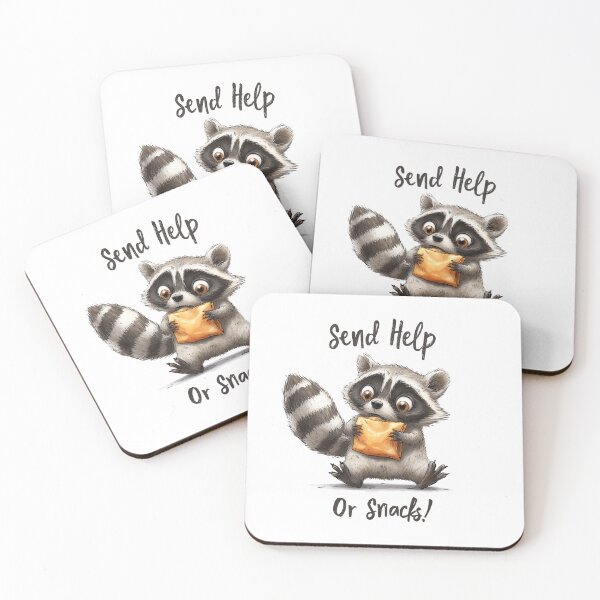 Item preview, Funny Meme - Send Help or Snacks Raccoon designed and sold by hamishby.