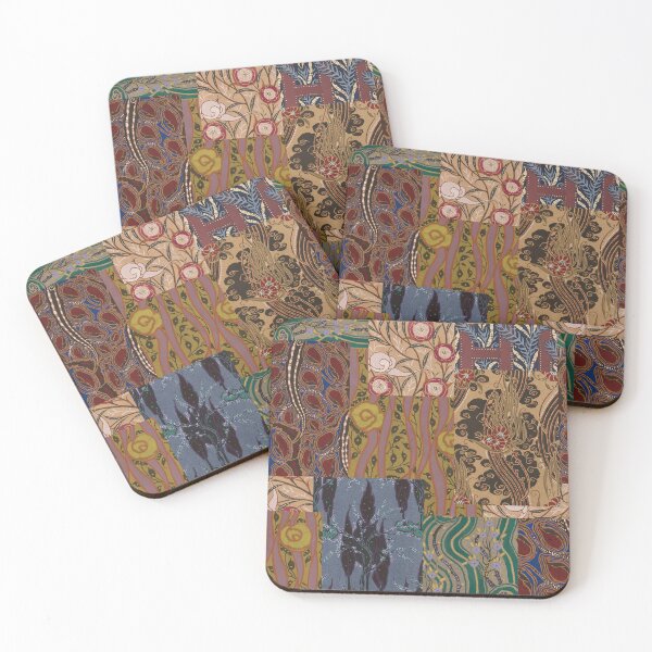 Item preview, Heritage Patchwork Abstract Collage - Natural Motif Layers designed and sold by trajeado14.