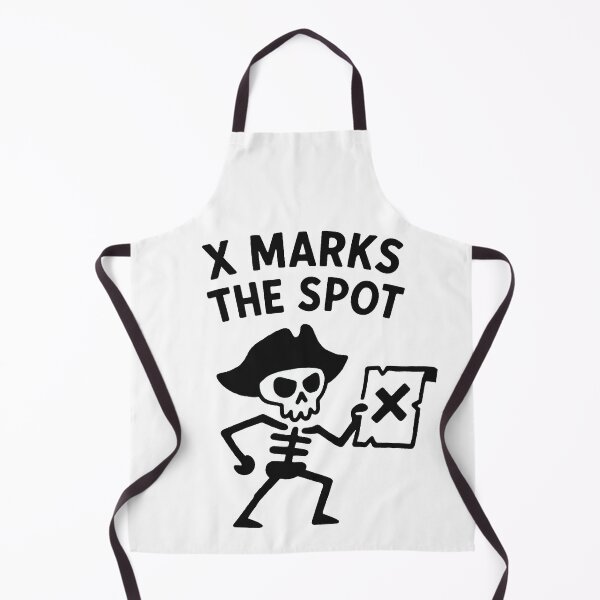 Item preview, X Marks the Spot Pirate Skeleton – Cartoon Skull with Treasure Map designed and sold by PitselehStudio.