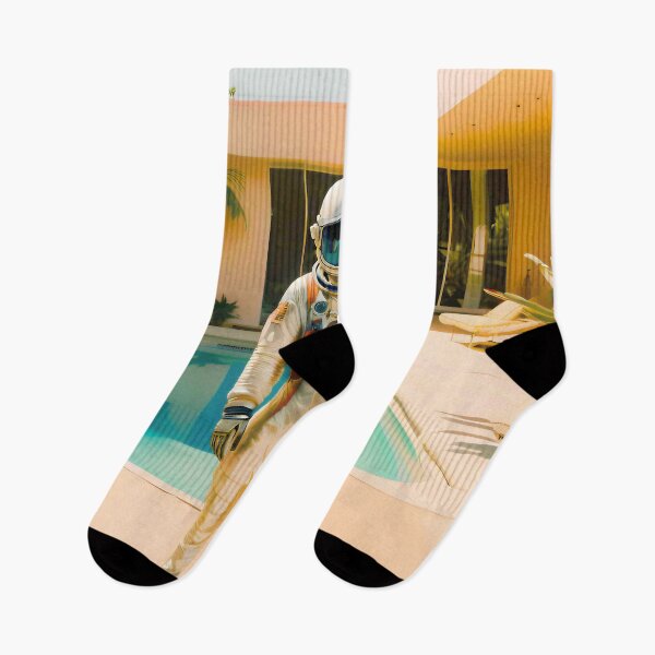 Item preview, Astronaut in a Californian house with a swimming pool designed and sold by ICONICASTUDIO.