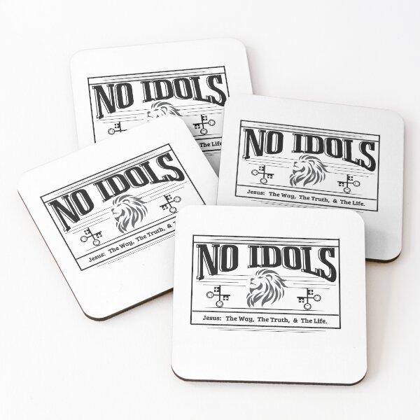 Item preview, "NO IDOLS"  Jesus The Way The Truth & The Life - in black& grey designed and sold by Holy Coast Threads (Formerly ChristianFlower).