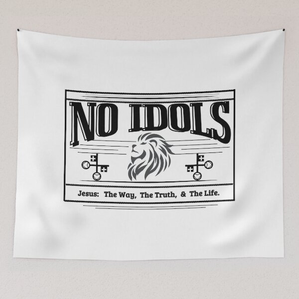 Item preview, "NO IDOLS"  Jesus The Way The Truth & The Life - in black& grey designed and sold by Holy Coast Threads (Formerly ChristianFlower).