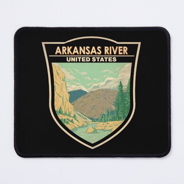 Item preview, Arkansas River Travel Art Badge designed and sold by KrisSidDesigns.