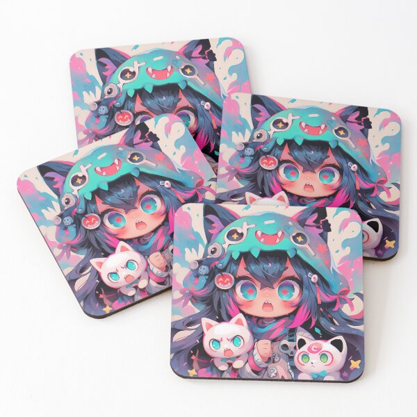 Item preview, Cute Chibi Rowdy Kitty Anime Girl designed and sold by bubblegoth.