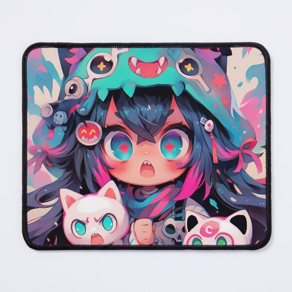 Item preview, Cute Chibi Rowdy Kitty Anime Girl designed and sold by bubblegoth.