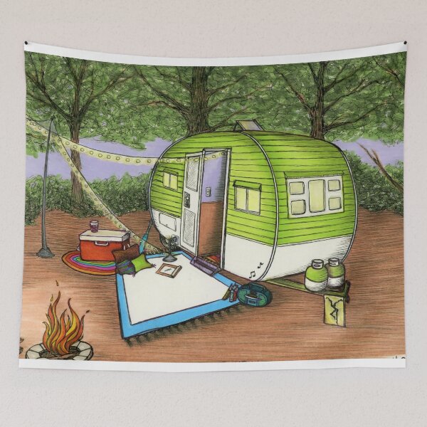 Item preview, Camp More, Worry Less designed and sold by Heathenicia.