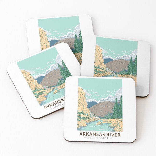 Item preview, Arkansas River Illustration Travel Art Vintage designed and sold by KrisSidDesigns.