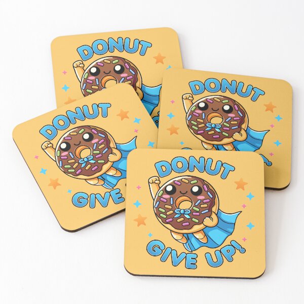 Item preview, Kawaii Captain Donut Give Up Funny Food Hero designed and sold by Karma Design.