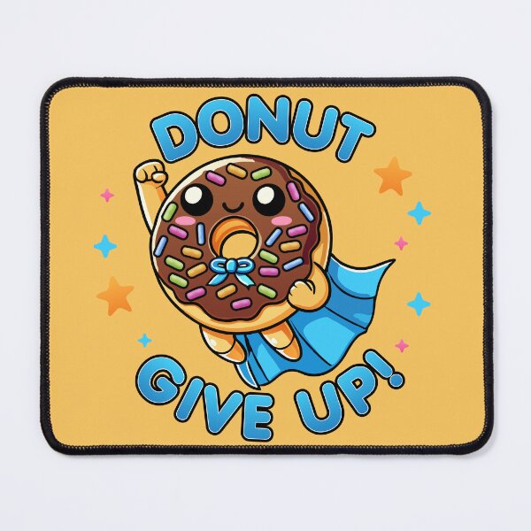 Item preview, Kawaii Captain Donut Give Up Funny Food Hero designed and sold by Karma Design.