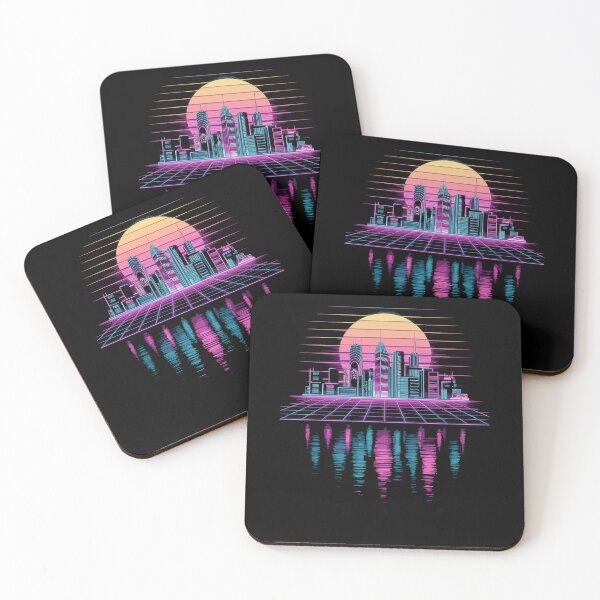 Item preview, Neon Skyline Dreams – Retro Futurism designed and sold by stmpdwrld.