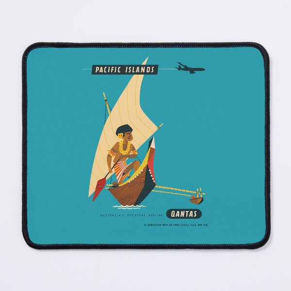 Item preview, Qantas Vintage Poster – Pacific Islands (1960s) designed and sold by malero-design.