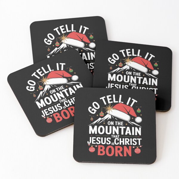 Item preview, Go Tell it On The Mountain That Jesus Christ Is Born - For anyone who wants to combine festive cheer with the faith and tradition of Christmas. designed and sold by ZyziowskyArt.