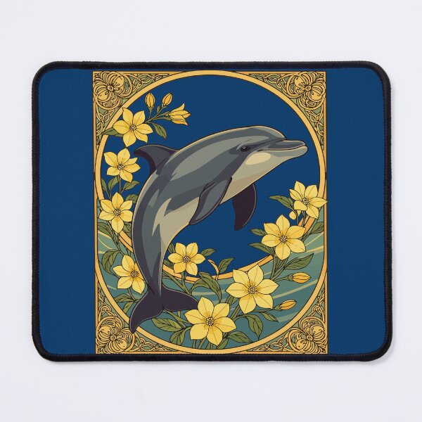 Item preview, Common Bottlenose Dolphin With Yellow Jasmine Flowers designed and sold by taiche.