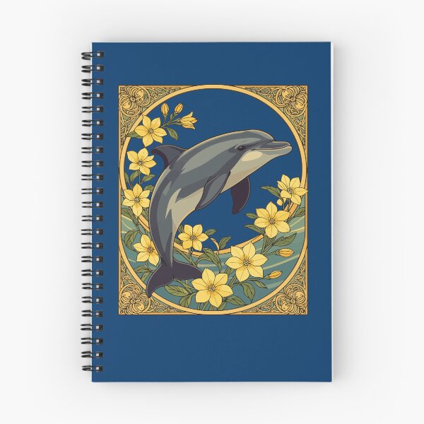 Item preview, Common Bottlenose Dolphin With Yellow Jasmine Flowers designed and sold by taiche.