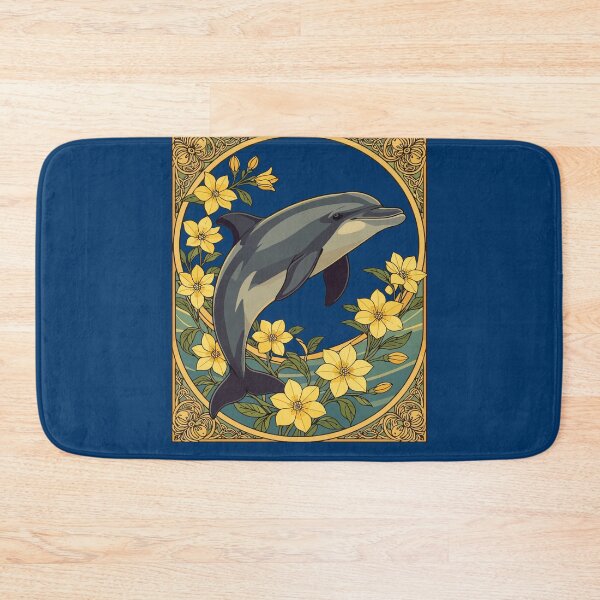 Item preview, Common Bottlenose Dolphin With Yellow Jasmine Flowers designed and sold by taiche.