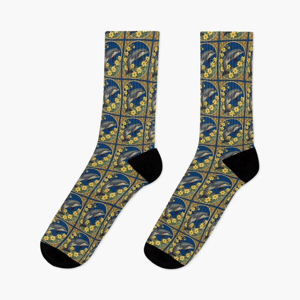 Item preview, Common Bottlenose Dolphin With Yellow Jasmine Flowers designed and sold by taiche.