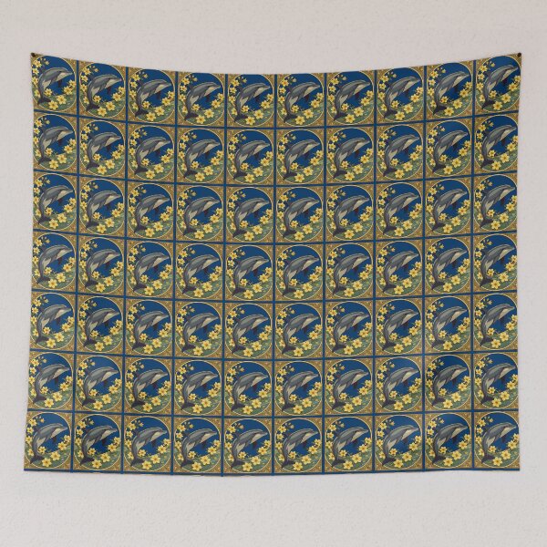 Item preview, Common Bottlenose Dolphin With Yellow Jasmine Flowers designed and sold by taiche.