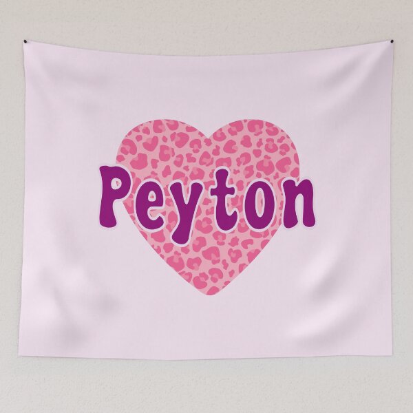 Item preview, Peyton Name Pink Leopard Heart  designed and sold by Jeallan Designs.
