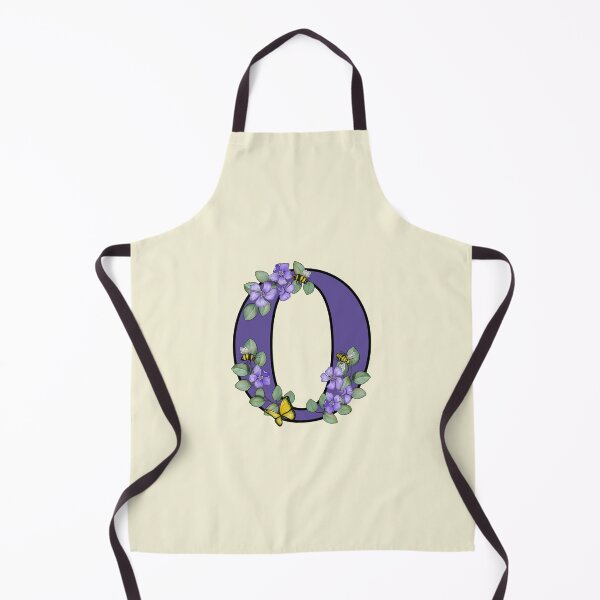 Item preview, Letter O, Decorated Purple Initial, Eucalyptus Leaves, Periwinkles, Bees and Butterfly designed and sold by JoyfulWhimsy.