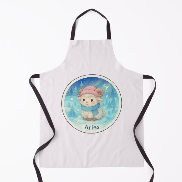 Item preview, Cute Winter Aries Zodiac Sign Sticker – Kawaii Ram in Snowy Forest designed and sold by Nuist25.