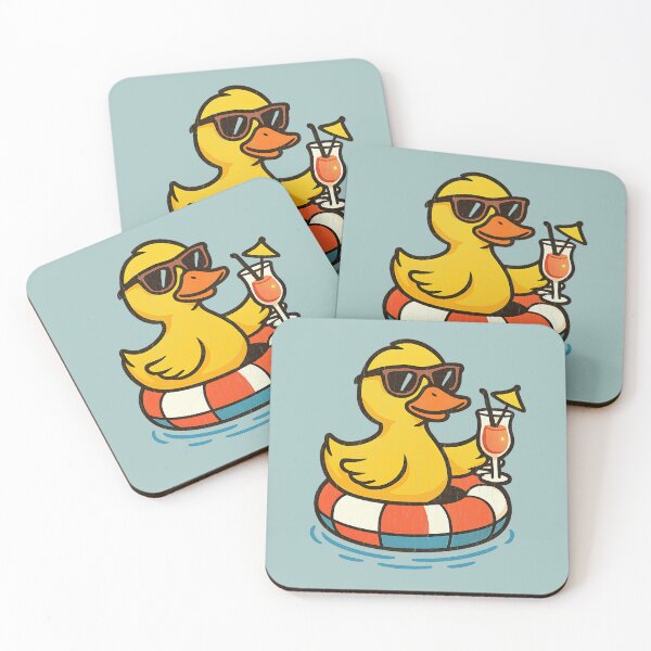 Item preview, Cool Retro Duck with Cocktail designed and sold by AwesomeBeyondLimits.