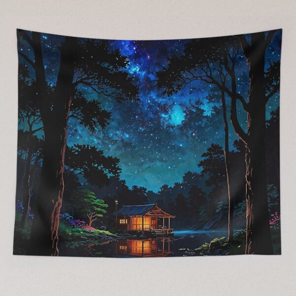 Item preview, Starry night at the lake designed and sold by PixelParadies.
