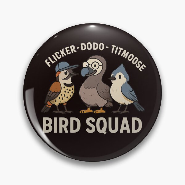 Item preview, Bird Squad – Flicker, Dodo & Titmouse | Funny Retro Bird Design designed and sold by FrameFlow.
