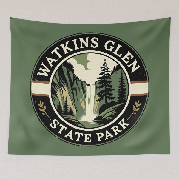 Item preview, Watkins Glen State Park - New York State  designed and sold by GoodOldVintage.