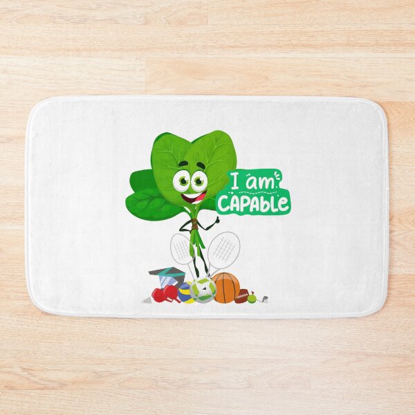 Item preview, I Am Capable Motivational Spinach Cartoon with Sports designed and sold by Rosen5125.