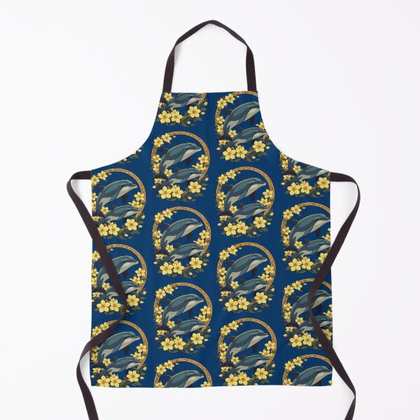 Item preview, Bottlenose Dolphins With Yellow Jasmine Flowers designed and sold by taiche.