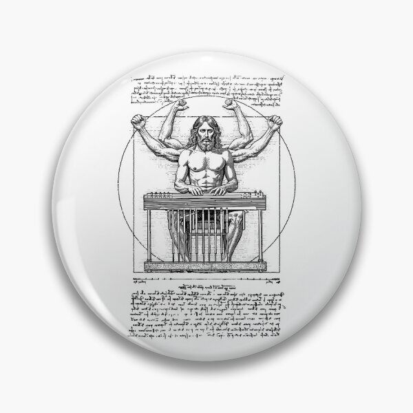 Item preview, Pedal Steel Guitar Player Guitarist Vitruvian Man Da Vinci designed and sold by GrandeDuc.