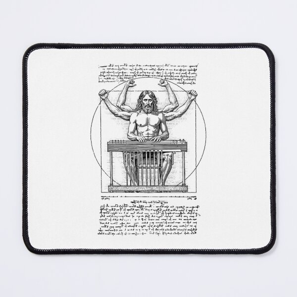 Item preview, Pedal Steel Guitar Player Guitarist Vitruvian Man Da Vinci designed and sold by GrandeDuc.