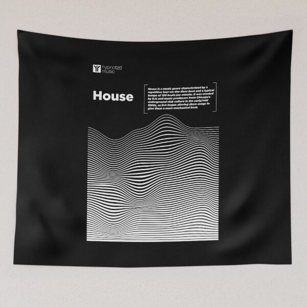 Item preview, House Music Definition – Modern Optical Mesh Style designed and sold by paulo silveira.