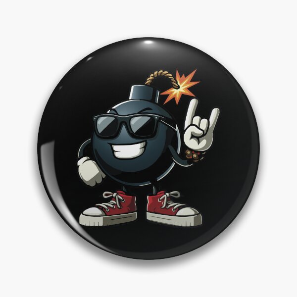 Item preview, cool bomb with sunglasses and red sneakers doing the rock Sign designed and sold by Karma Design.
