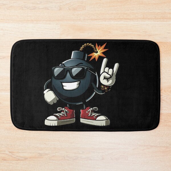 Item preview, cool bomb with sunglasses and red sneakers doing the rock Sign designed and sold by Karma Design.