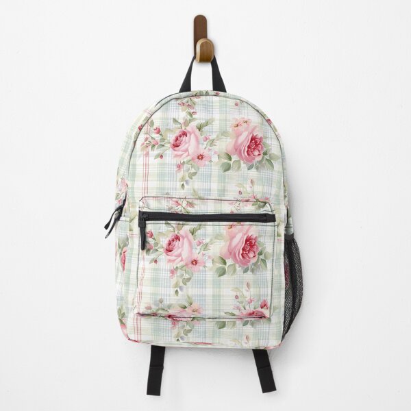 Artikelvorschau, Rosa Rosen-Gingham-Print entworfen und verkauft von TaraMarieStudio.